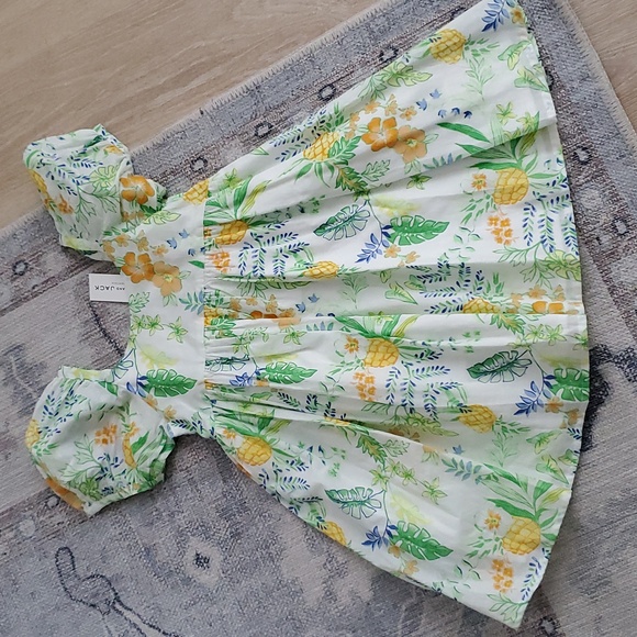NWT Janie And Jack Girls Perfect Pineapple Tropical Dress Sz5 - Picture 3 of 9
